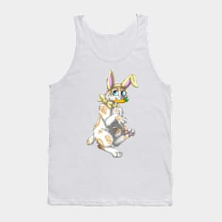 Bobtail BunnyCat: Cream Bicolor Tabby (Yellow) Tank Top